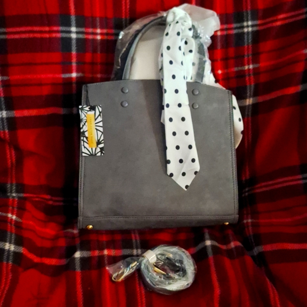 NEW Large CHARLESTON BAGS Purse with scarf and crossbody strap